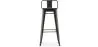 Banco Bar com Encosto - Desenho Industrial - Madeira e Aço - 76cm - Stylix image 7
