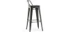 Banco Bar com Encosto - Desenho Industrial - Madeira e Aço - 76cm - Stylix image 7