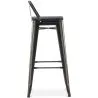 Banco Bar com Encosto - Desenho Industrial - Madeira e Aço - 76cm - Stylix image 7