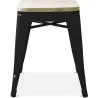 Banqueta com desenho industrial - Madeira e Metal - 45cm - Stylix image 7