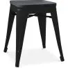 Banqueta Desenho Industrial - Madeira e Aço - 46cm - Stylix image 7