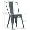 Cadeira de jantar em aço - Design industrial - Nova edição - Stylix image 7