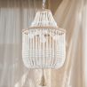 Luminária de teto de bola de madeira - Luminária pendente de estilo boho Bali - Lawan image 7