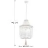 Luminária de teto de bola de madeira - Luminária pendente de estilo boho Bali - Lawan image 7
