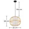 Luminária de teto de bambu - Luminária pendente de stile Boho Bali - Kaula image 7