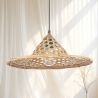 Luminária de teto de bambu - Luminária pendente de stile Boho Bali - Flora image 7
