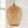 Luminária de teto de bambu - Luminária pendente de stile Boho Bali - Gina image 7