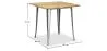 Mesa de jantar quadrada industrial - Madeira e metal - Stylix image 7