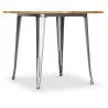 Mesa de jantar quadrada industrial - Madeira e metal - Stylix image 7