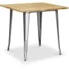 Mesa de jantar quadrada industrial - Madeira e metal - Stylix image 7