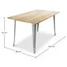Mesa de jantar retangular - Design industrial - Madeira - Troy image 7