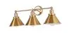 Luminária de Parede Vintage Dourada - 3 Lâmpadas - Remir image 7