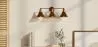 Luminária de Parede Vintage Dourada - 3 Lâmpadas - Remir image 7