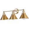 Luminária de Parede Vintage Dourada - 3 Lâmpadas - Remir image 7