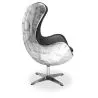  Poltrona de Design com Braços - Design em forma de Ovo - Couro e Metal - Cocoon



 image 7