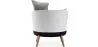Cadeira Redonda - Estofada em linho - Design Escandinavo - Bella image 7