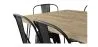 Pack Mesa de Jantar - Design Industrial 150cm + Pack de 6 Cadeiras de Jantar - Design Industrial - Hairpin Stylix image 7