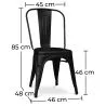 Pack Mesa de Jantar - Design Industrial 150cm + Pack de 6 Cadeiras de Jantar - Design Industrial - Hairpin Stylix image 7