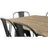 Pack Mesa de Jantar - Design Industrial 150cm + Pack de 6 Cadeiras de Jantar - Design Industrial - Hairpin Stylix image 7