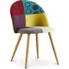 Cadeira de jantar estofada em patchwork - Estilo escandinavo - Ray image 7