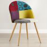 Cadeira de jantar estofada em patchwork - Estilo escandinavo - Ray image 7