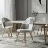 Cadeira de Jantar - Estofada em Patchwork Preto e Branco - Evelyne image 7