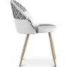 Cadeira de Jantar - Estofada em Patchwork Preto e Branco - Evelyne image 7