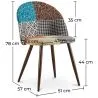 Cadeira de jantar estofada em patchwork - Estilo escandinavo - Patty image 7