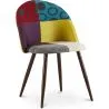 Cadeira de jantar estofada em patchwork - Estilo escandinavo - Ray image 7