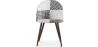 Cadeira de Jantar - Estofada em Patchwork Preto e Branco - Evelyne image 7
