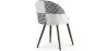 Cadeira de Jantar - Estofada em Patchwork Preto e Branco - Evelyne image 7