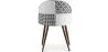 Cadeira de Jantar - Estofada em Patchwork Preto e Branco - Evelyne image 7