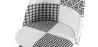Cadeira de Jantar - Estofada em Patchwork Preto e Branco - Evelyne image 7