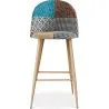 Banqueta Estofada em Patchwork - Estilo Escandinavo - Evelyne  image 7