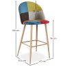 Banqueta Estofada em Patchwork - Estilo Escandinavo - Evelyne image 7