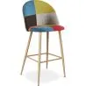 Banqueta Estofada em Patchwork - Estilo Escandinavo - Evelyne image 7