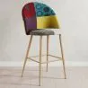 Banqueta Estofada em Patchwork - Estilo Escandinavo - Evelyne image 7