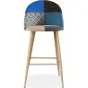 Banqueta Estofada em Patchwork - Estilo Escandinavo - Evelyne image 7