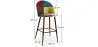 Banqueta Estofada em Patchwork - Estilo Escandinavo -  Ray image 7