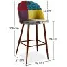 Banqueta Estofada em Patchwork - Estilo Escandinavo -  Ray image 7