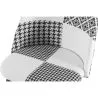 Banco estofado Patchwork - Estilo Escandinavo - Preto e Branco - Evelyne image 7