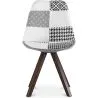 Cadeira de Jantar - Estofada em Patchwork - Preto e Branco - Denisse image 7