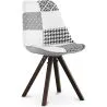 Cadeira de Jantar - Estofada em Patchwork - Preto e Branco - Denisse image 7