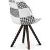 Cadeira de Jantar - Estofada em Patchwork - Preto e Branco - Denisse image 7