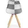 Cadeira de Jantar - Estofada em Patchwork Preto e Branco - Denisse image 7