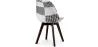 Cadeira de Jantar - Estofada em Patchwork Preto e Branco - Nova Edição - Sam image 7