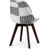 Cadeira de Jantar - Estofada em Patchwork Preto e Branco - Nova Edição - Sam image 7