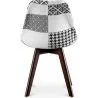 Cadeira de Jantar - Estofada em Patchwork Preto e Branco - Nova Edição - Sam image 7