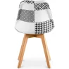 Cadeira de sala de jantar - Estofos em patchwork preto e branco - Nova edição - Sam image 7