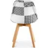 Cadeira de sala de jantar - Estofos em patchwork preto e branco - Nova edição - Sam image 7
